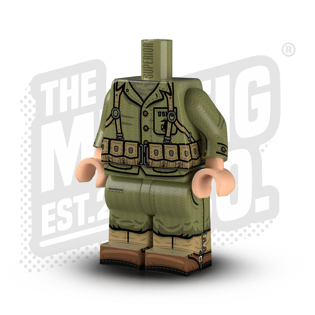 Custom Printed Lego - WWII USMC Infantry (M1) - The Minifig Co.