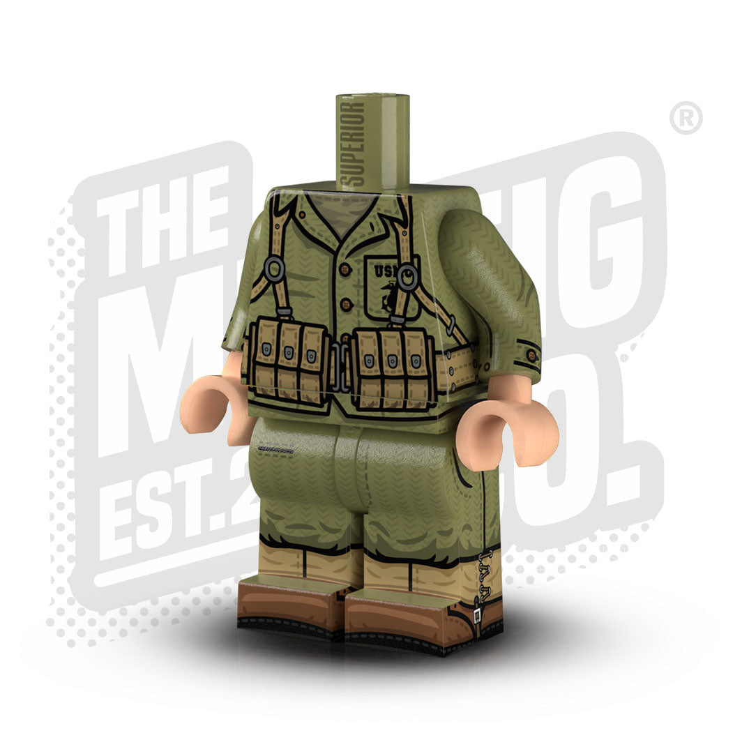 Custom Printed Lego - WWII USMC Infantry (Thompson) - The Minifig Co.