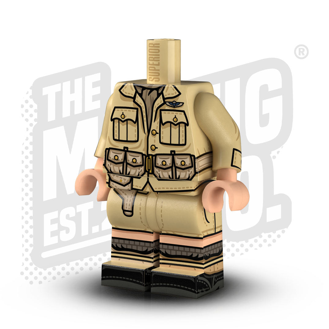 Custom Printed Lego - WWII British Desert SAS #1 Body - The Minifig Co.