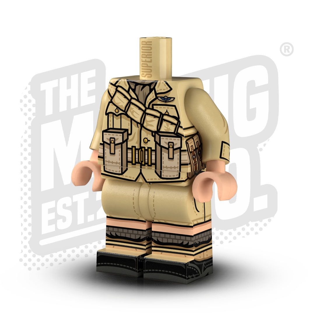 Custom Printed Lego - WWII British Desert SAS #3 Body - The Minifig Co.