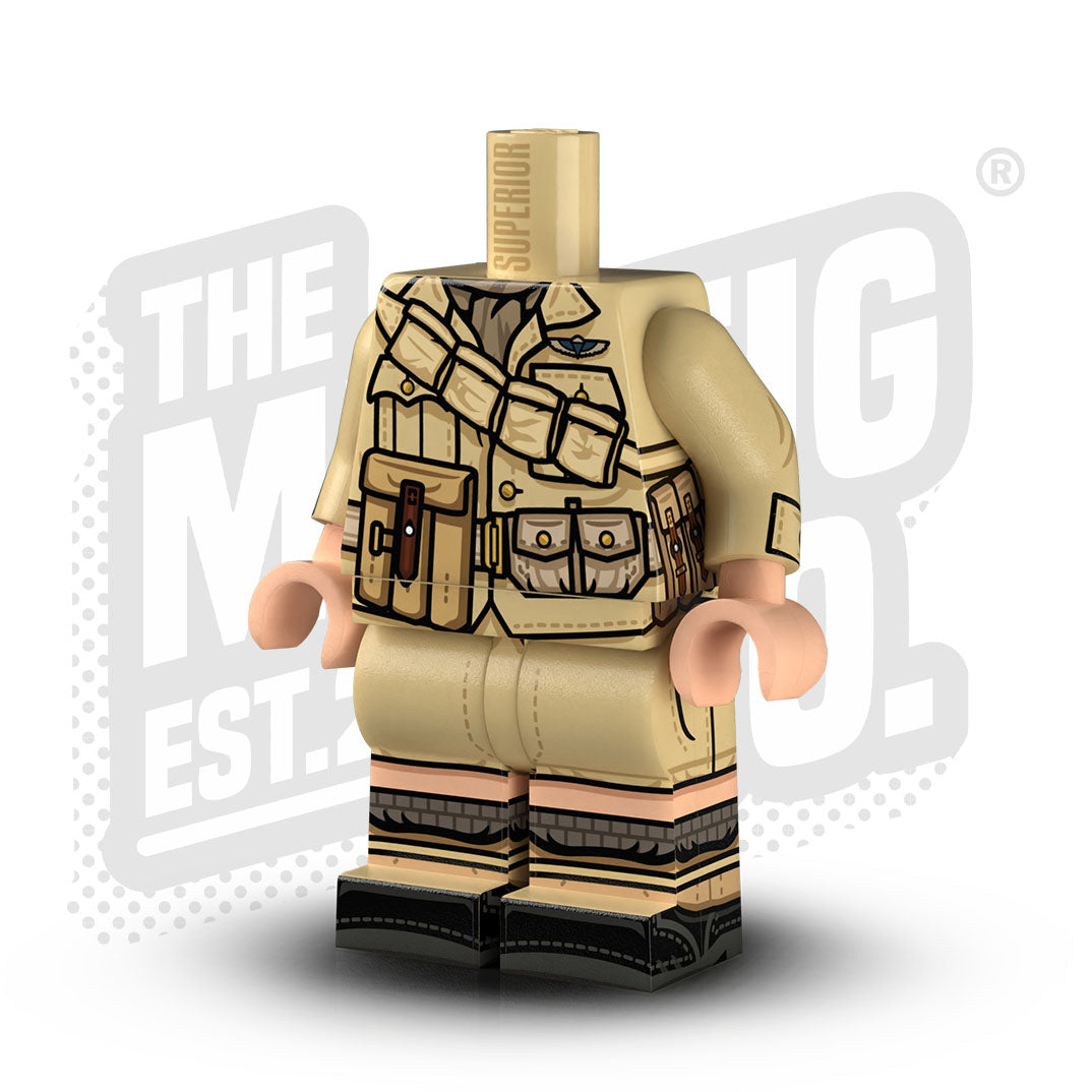 Custom Printed Lego - WWII British Desert SAS #4 Body - The Minifig Co.