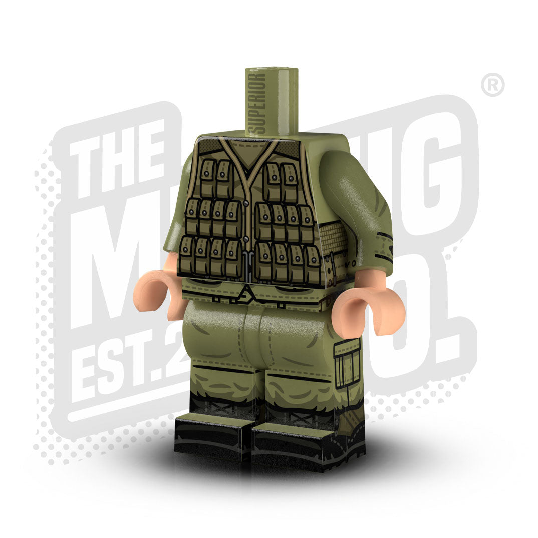Custom Printed Lego - U.S. Vietnam Grunt #04 - The Minifig Co.