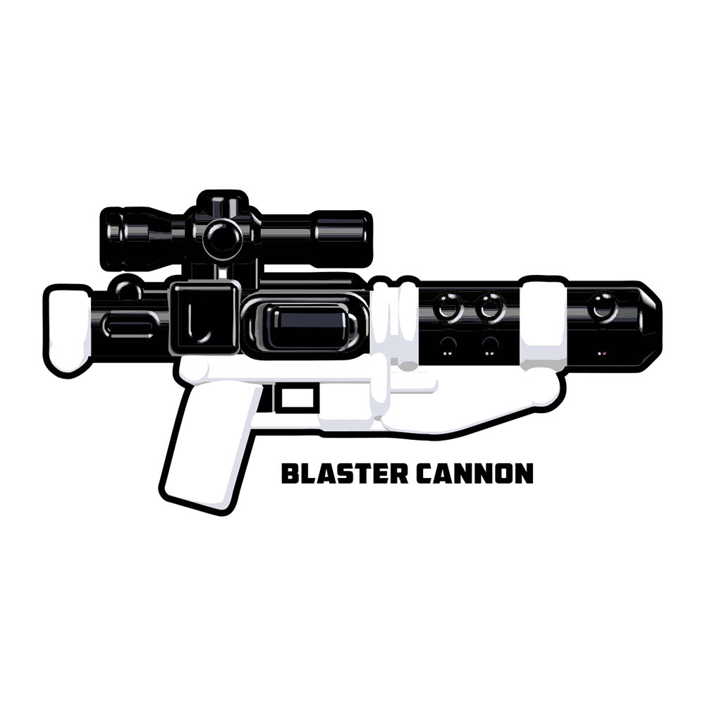 Custom Printed Lego - Trooper Blaster Cannon (White/Black) - The Minifig Co.