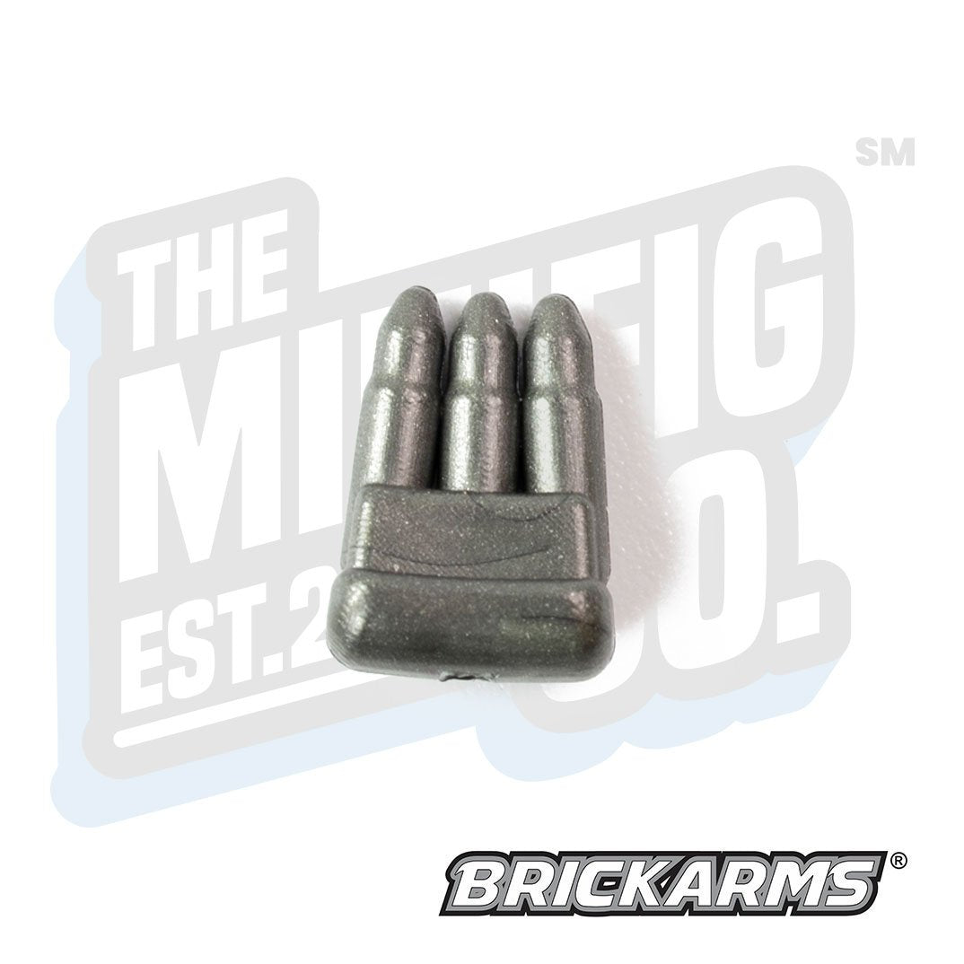 Custom Printed Lego - Ammo Clip (Gunmetal) - The Minifig Co.