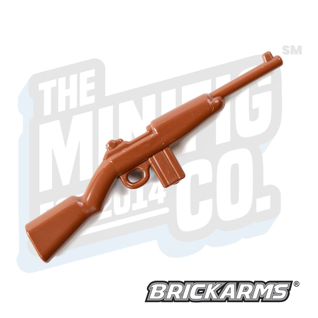 Custom Printed Lego - M1 Carbine (Full Stock) (Brown) - The Minifig Co.