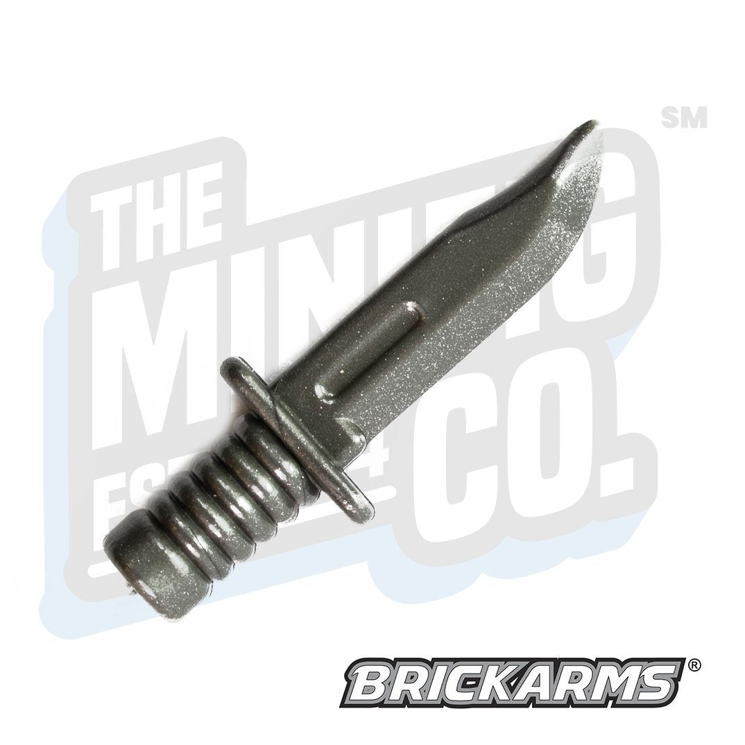 Custom Printed Lego - Combat Knife (Gunmetal) - The Minifig Co.
