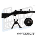 Custom Printed Lego - DP-28 w/Ammo Pan & Bipod (Black) - The Minifig Co.