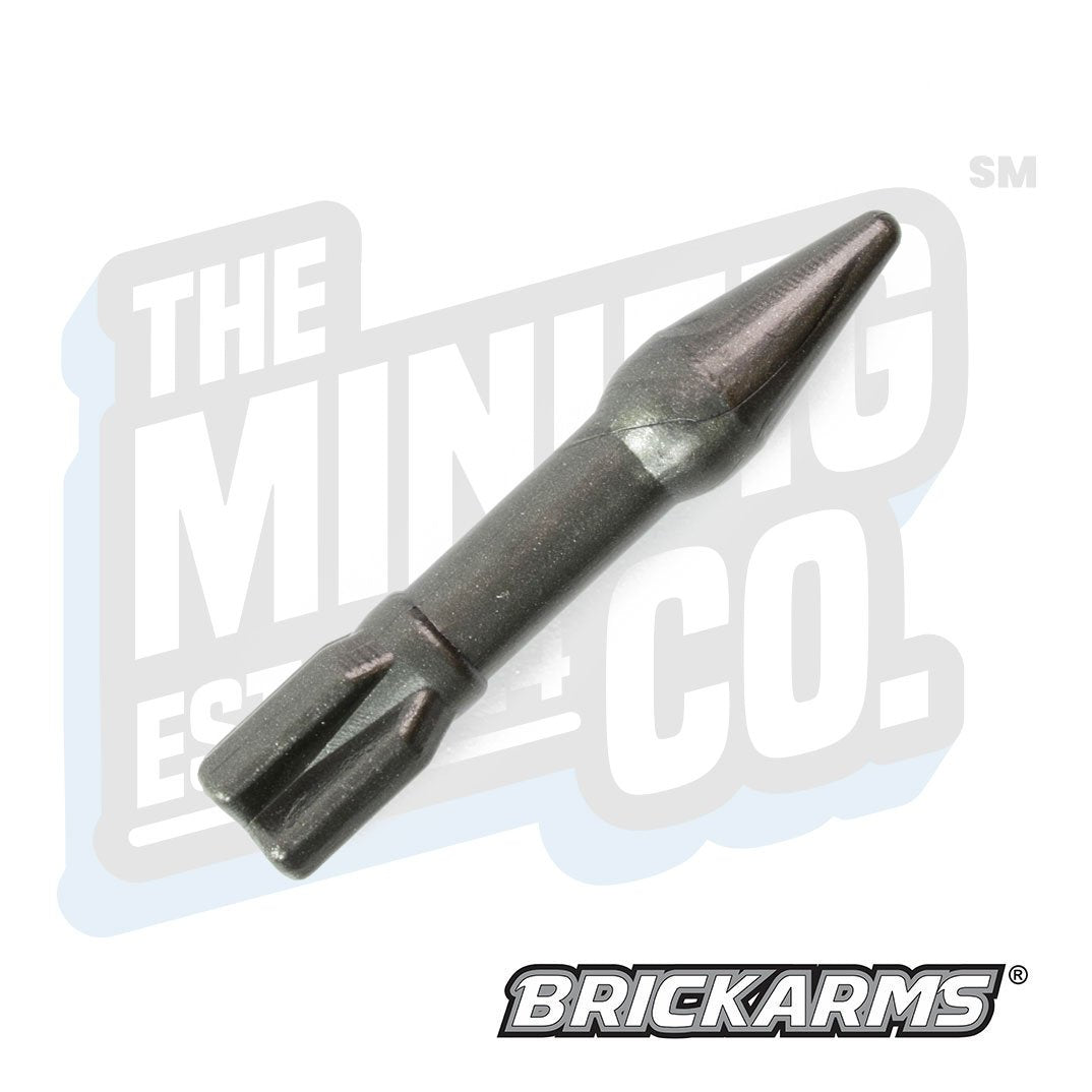 Custom Printed Lego - M6 Rocket (Gunmetal) - The Minifig Co.