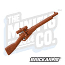 Custom Printed Lego - Mosin Nagant - Scoped (Brown) - The Minifig Co.