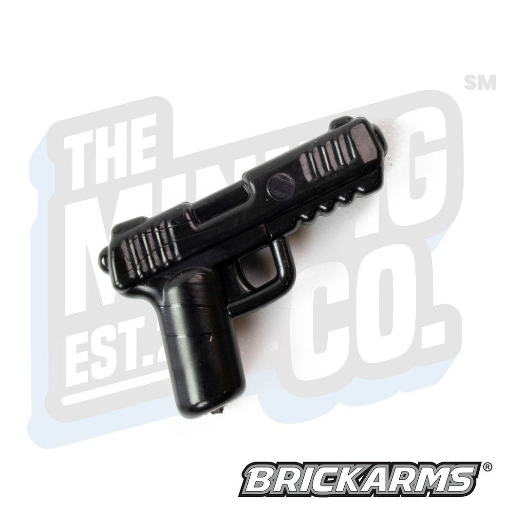 Custom Printed Lego - UCS - Pistol (Black) - The Minifig Co.