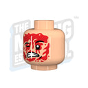 Custom Printed Lego - Injured Head #1 (Lt. Flesh) - The Minifig Co.