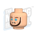Custom Printed Lego - Chinstrap Head #02 (Lt. Flesh) - The Minifig Co.