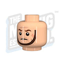 Custom Printed Lego - Chinstrap Head #04 (Lt. Flesh) - The Minifig Co.