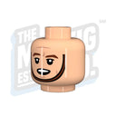 Custom Printed Lego - Chinstrap Head #05 (Lt. Flesh) - The Minifig Co.