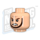Custom Printed Lego - Chinstrap Head #14 (Lt. Flesh) - The Minifig Co.