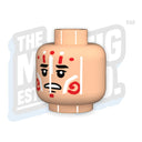 Custom Printed Lego - Filthy Thirteen Head #04 (Lt. Flesh) - The Minifig Co.