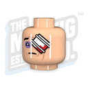 Custom Printed Lego - Bandaged Head #02 (Lt Flesh) - The Minifig Co.