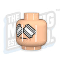 Custom Printed Lego - Bandaged Head #03 (Lt Flesh) - The Minifig Co.