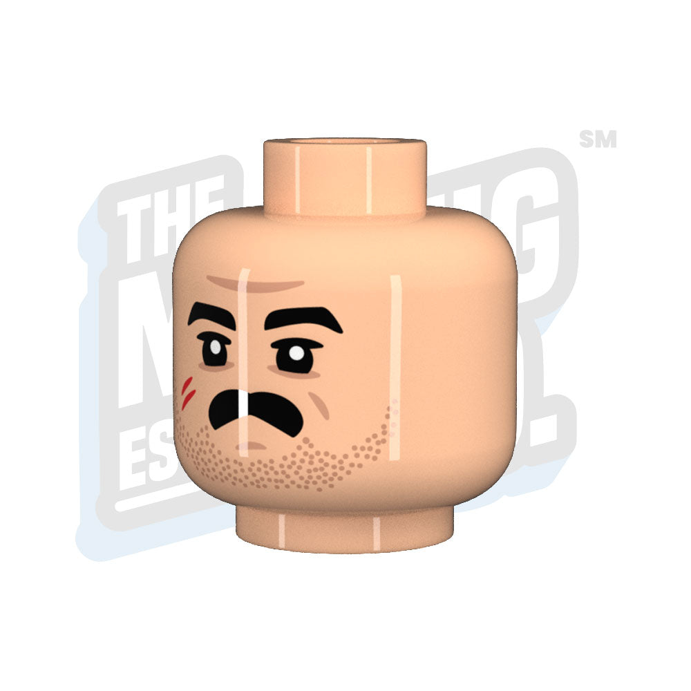 Custom Printed Lego - Head Stern #02 - The Minifig Co.