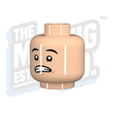 Shocked Head (Lt. Flesh) - The Minifig Co.