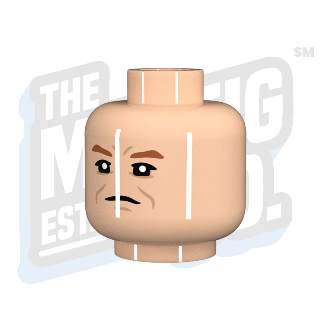 Angrily Smitten Head (Lt. Flesh) - The Minifig Co.