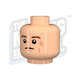 Custom Printed Lego - Head Stern #04 (Lt. Flesh) - The Minifig Co.