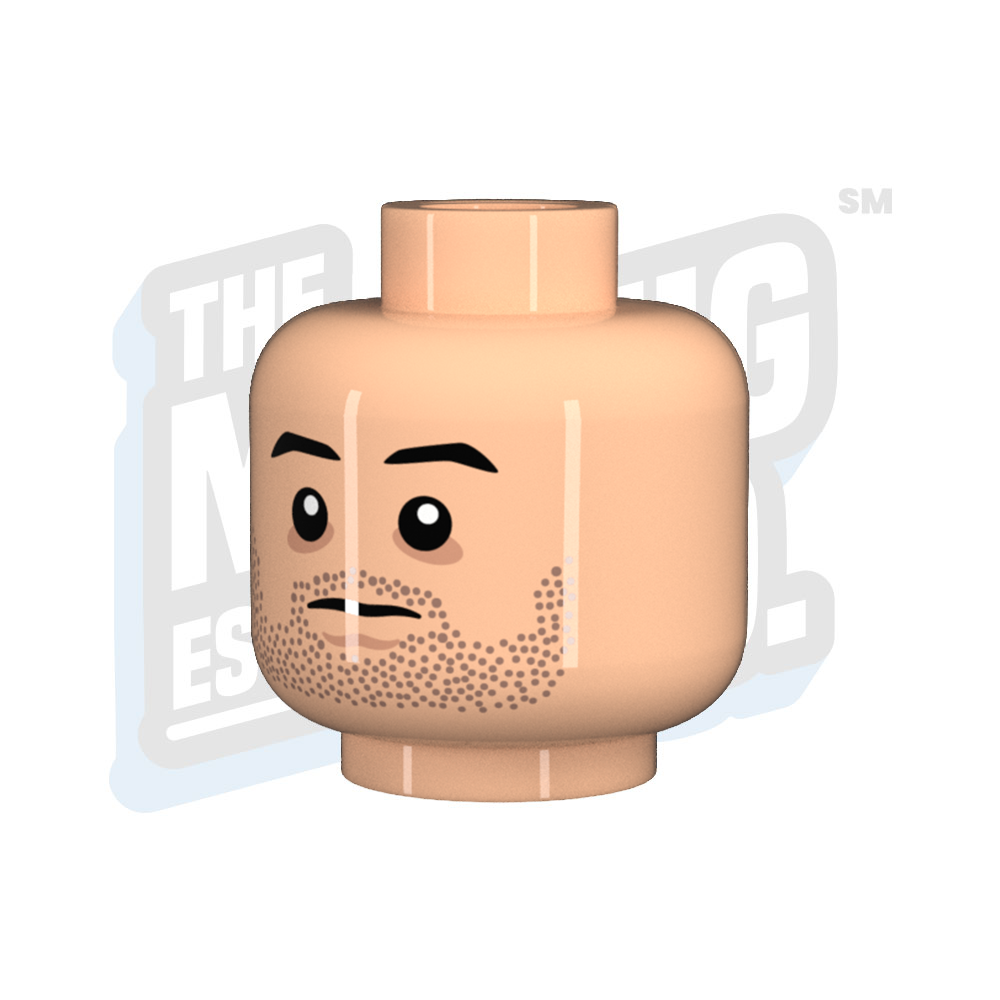 Custom Printed Lego - G.I. Head (Lt. Flesh) - The Minifig Co.