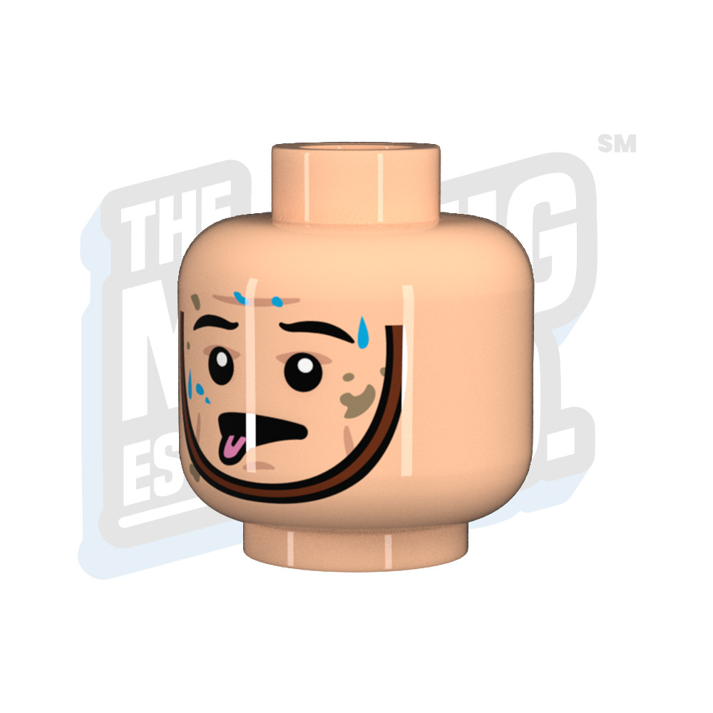 Custom Printed Lego - Head Fatigued Chinstrap - The Minifig Co.