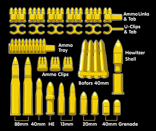 Custom Printed Lego - Ammo Weapons Pack - The Minifig Co.