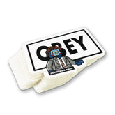 Custom Printed Lego - OBEY Sticker - The Minifig Co.