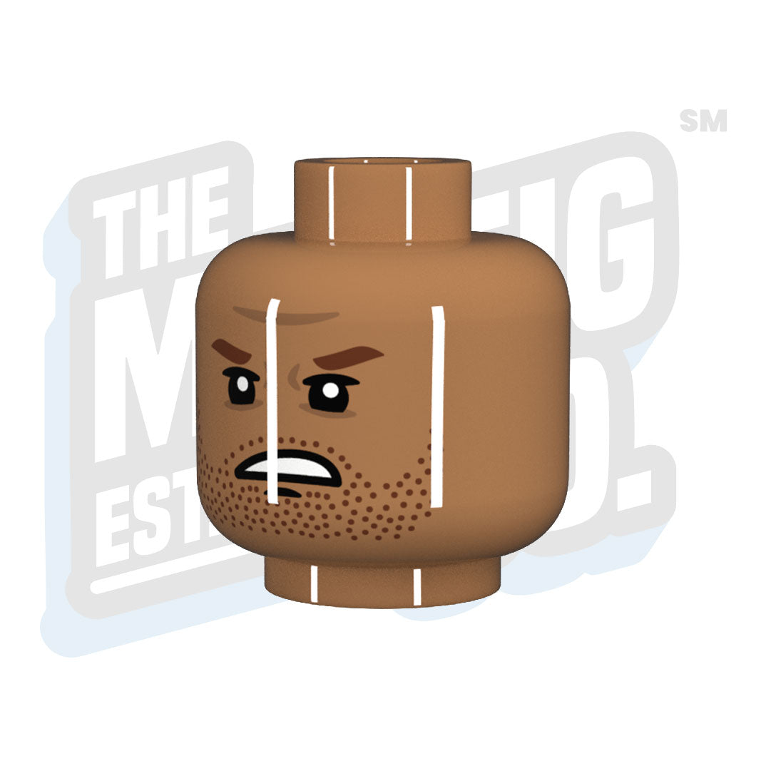Angry Stubble Head - The Minifig Co.