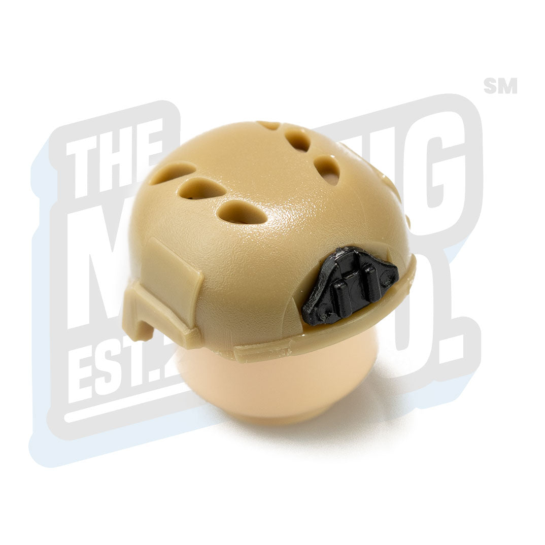Custom Printed Lego - BU1A Helmet (Black) - The Minifig Co.