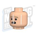 Astonished Head (Lt. Flesh) - The Minifig Co.