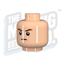 Irritated Head (Lt. Flesh) - The Minifig Co.