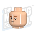 Unamused Head #4 (Lt. Flesh) - The Minifig Co.