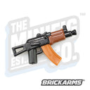 Custom Printed Lego - AKS-74U Reloaded (Black/Burnt Orange) - The Minifig Co.