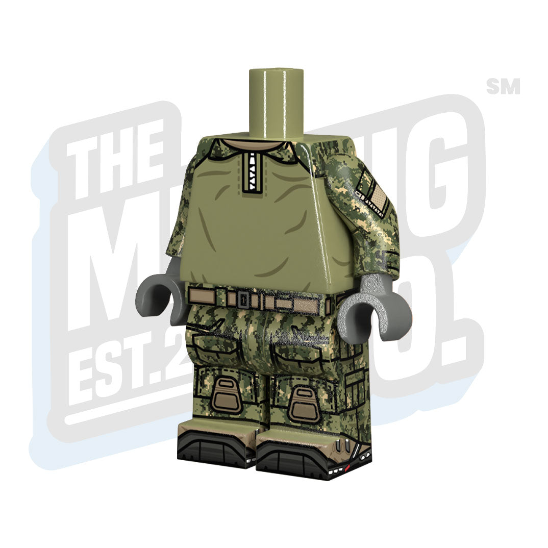Custom Printed Lego - Combat Shirt Bodies (AOR2) - The Minifig Co.