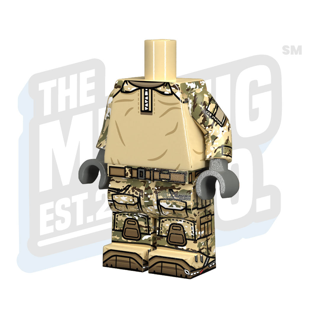 Custom Printed Lego - Combat Shirt Bodies (Multicam) - The Minifig Co.