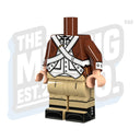 Custom Printed Lego - Continental Army Body (Brown) - The Minifig Co.