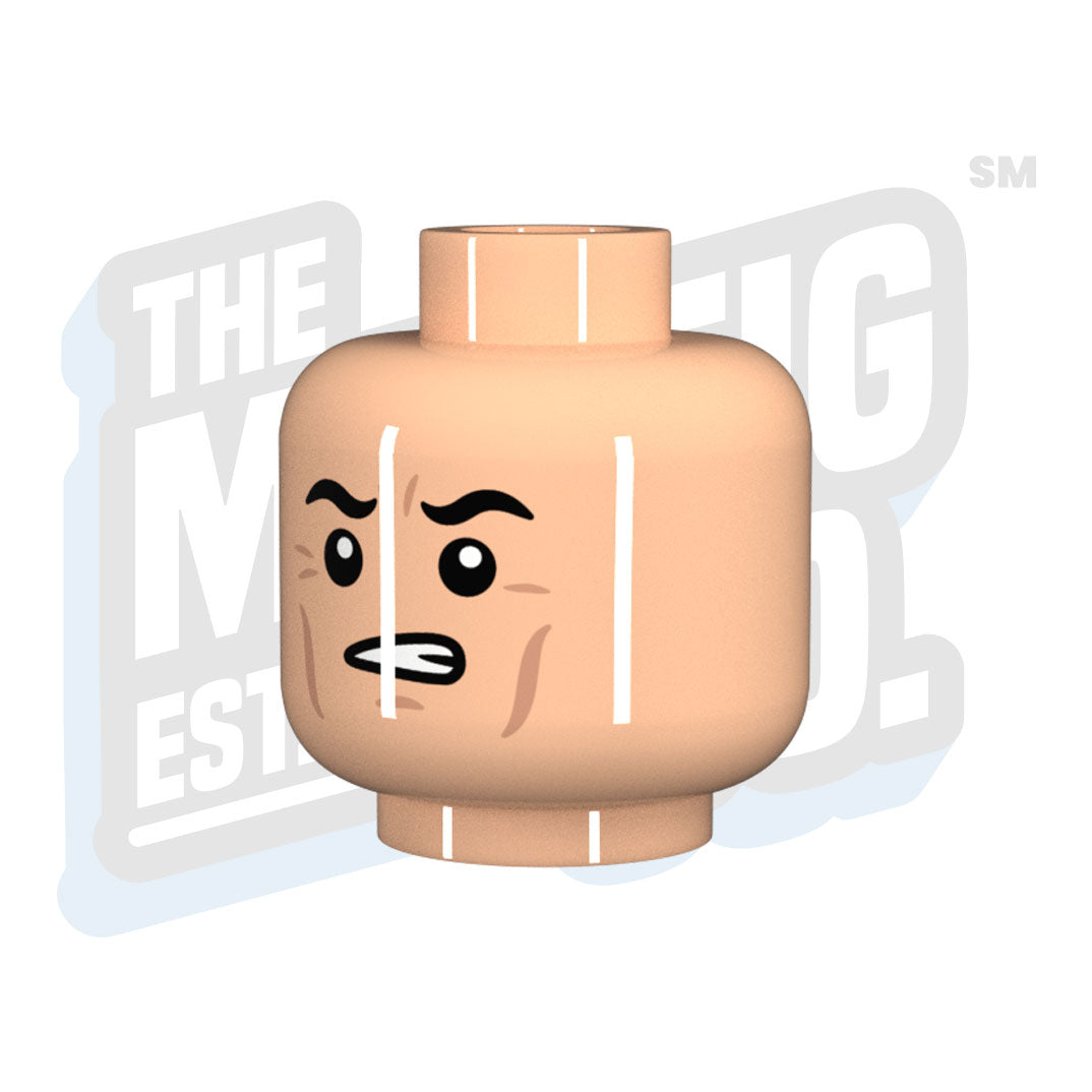 Custom Printed Lego - Smirk Head #03 - The Minifig Co.