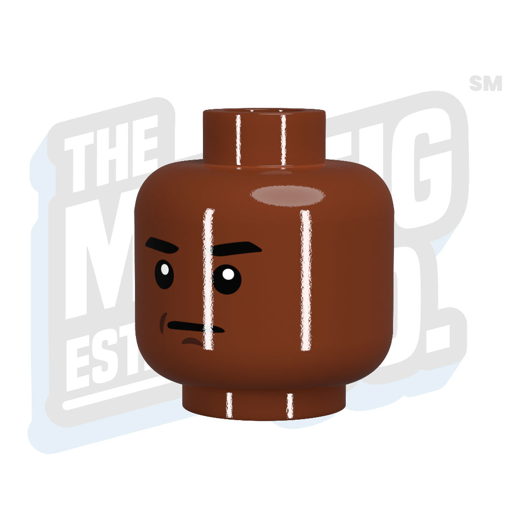 Angry Head #03 (Lt. Flesh) - The Minifig Co.