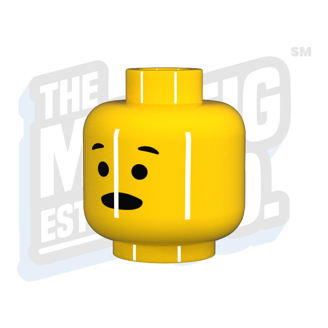 Custom Printed Lego - Hushed Head - The Minifig Co.