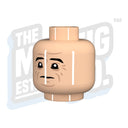 Leather Face Head (Lt. Flesh) - The Minifig Co.