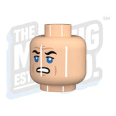 Blue Eye Grin Head (Lt. Flesh) - The Minifig Co.