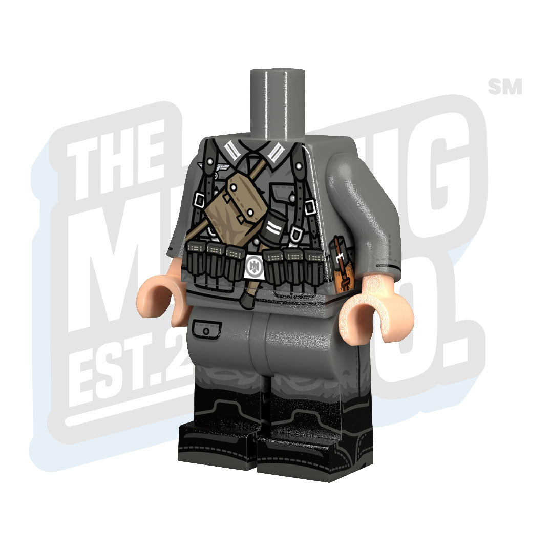 Custom Printed Lego - German M40 Body (Kar98 Gas Mask) - The Minifig Co.