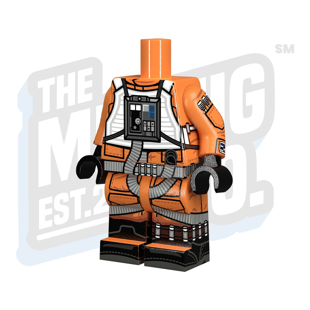 Custom Printed Lego - Rebel Pilot Body - The Minifig Co.