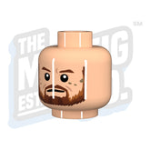 Custom Printed Lego - Rugged Head (Lt. Flesh) - The Minifig Co.
