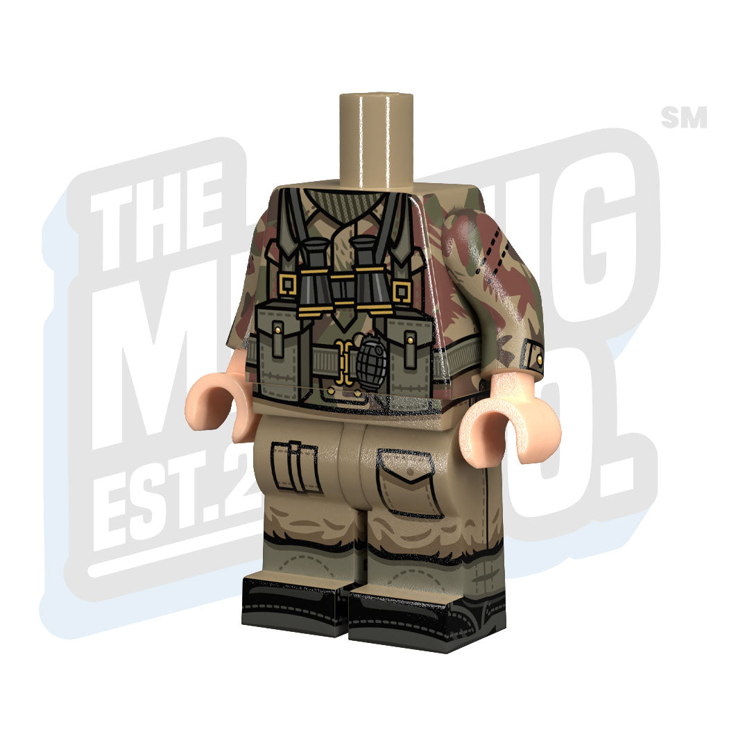 Custom Printed Lego - WWII British SAS Body (Binoculars) - The Minifig Co.