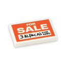 Custom Printed Lego - For Sale Alpaca's Tile (2x3) - The Minifig Co.