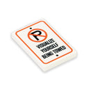 Custom Printed Lego - No Parking Visualization Tile (2x3) - The Minifig Co.
